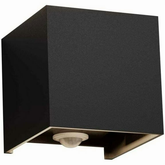 LaBlanc - 12W Outdoor Wall Light with Motion Sensor, IP65, Adjustable Beam Angle, Up Down Wall Light, 6000K Cool White, Black