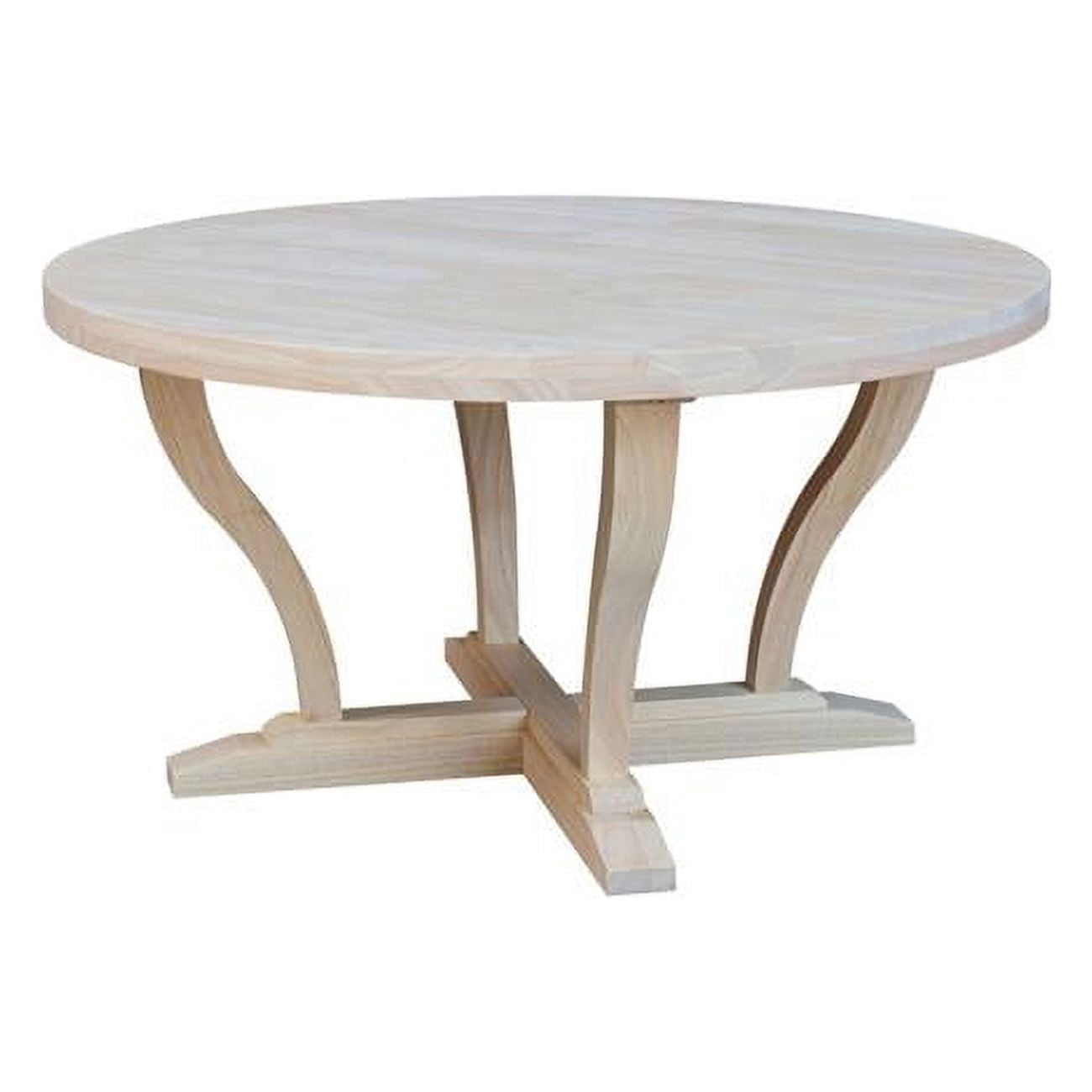 LaCasa Solid Wood Round Coffee Table, Unfinished - Walmart.com