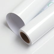 LaCheery Glossy White Contact Paper for Countertops Waterproof Glitter White Peel and Stick Wallpaper Removable Counter Top Covers Self Adhesive Wallpaper for Bedroom Kitchen Cabinets 16"x317"