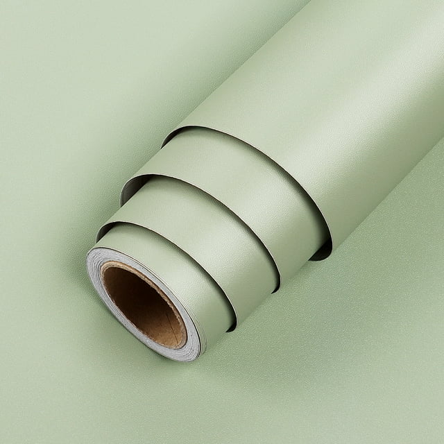 LaCheery Sage Green SelfAdhesive Wallpaper, Waterproof Peel and Stick