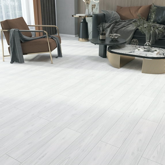LaCheery Grey White Peel and Stick Wood Planks for Floor 6"x36" Stick and Peel Flooring Bathroom Waterproof Floor Tile Wood Look Vinyl Plank Flooring Adhesive for Walls Removable Flooring 4 Pieces