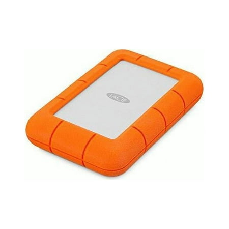 LaCie - Rugged Mini 5TB External USB 3.0 Portable Hard Drive with Rescue Data Recovery Services - Orange/Silver
