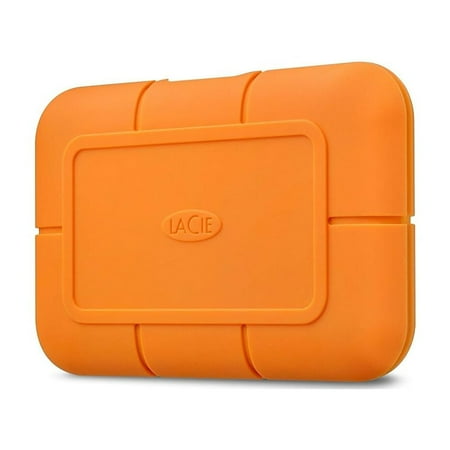 LaCie - Rugged 500GB External USB-C, USB 3.2 Portable Solid State Drive with Rescue Data Recovery Services - Orange