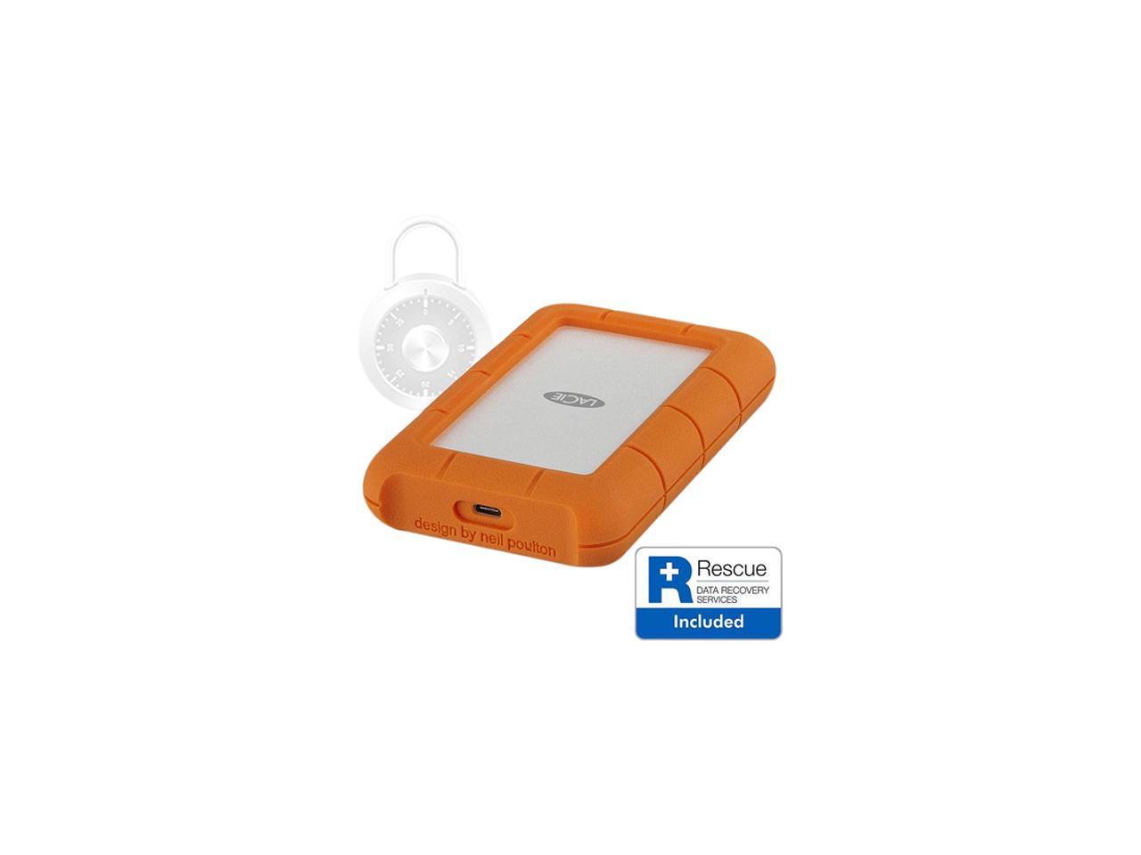 LaCie Rugged Secure USB-C 2TB All-Terrain Encrypted Portable Hard Drive Model STFR2000403 - image 1 of 14