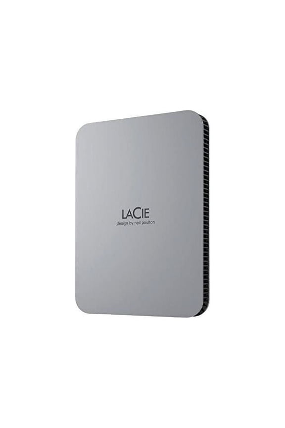 LaCie STLP2000400 2 TB Portable Hard Drive - External - Moon Silver - USB 3.1 Type C