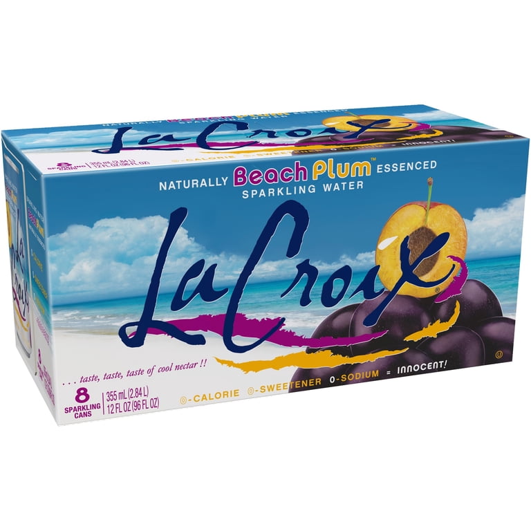LaCroix Beach Plum Flavored Unsweetened Sparkling Water, 12 Fl Oz