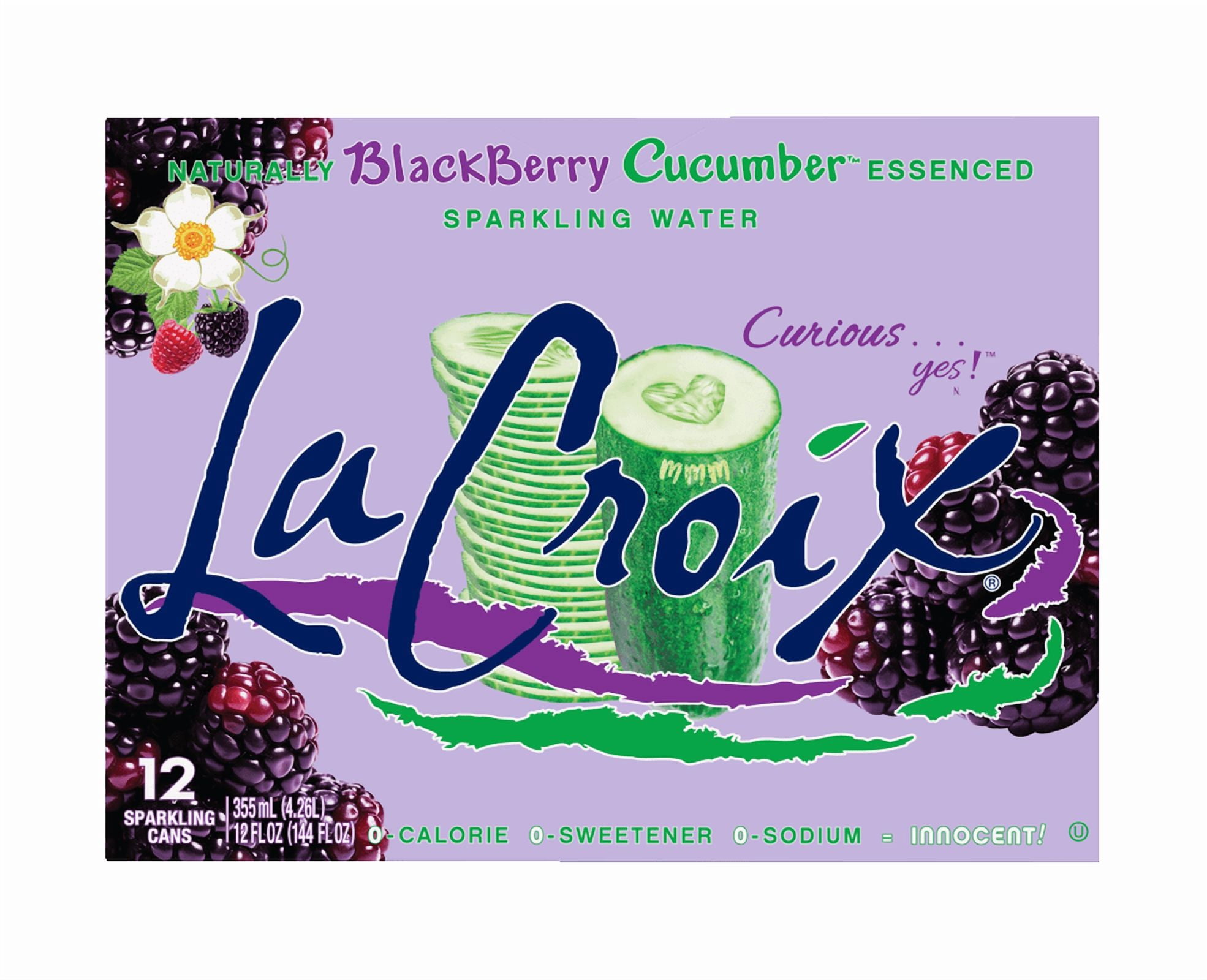 LaCroix Blackberry Cucumber, Sparkling Water, 12 Pack, 12 oz Cans