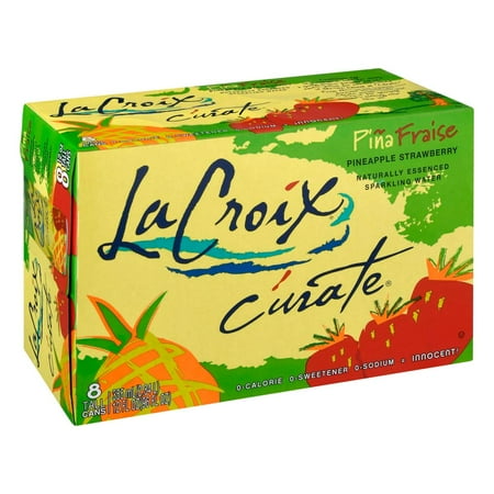LaCroix Curate Pina Fraise Sparkling Water 12 oz Cans 8 pk
