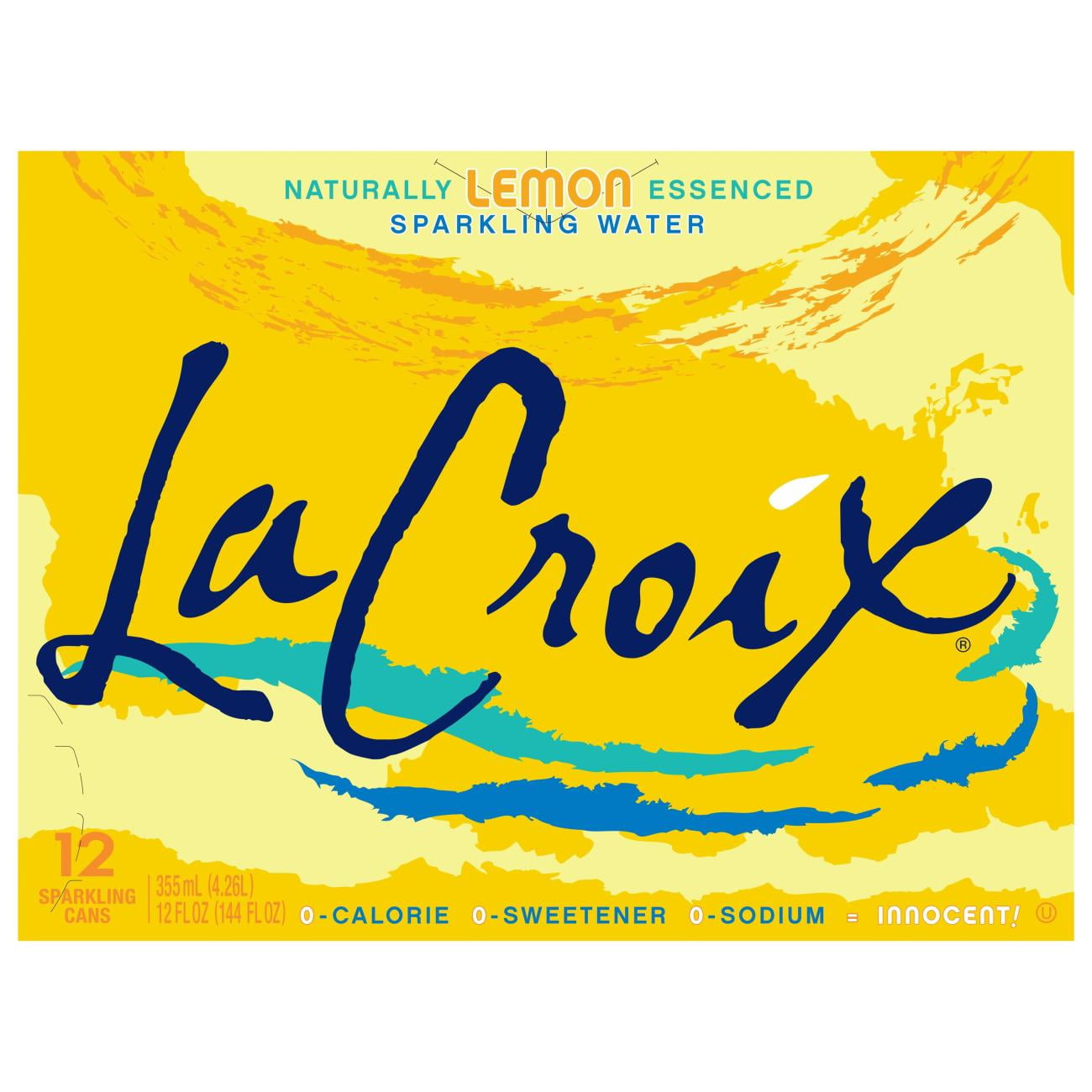 2X - LaCroix Lemon Sparkling Water 12 oz Cans 12 pk