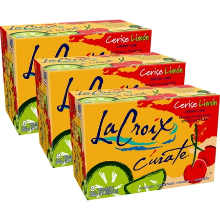 product image of LaCroix Sparkling Water Curate, Cerise Limon (Cherry Lime)- 3/8 packs 12 oz