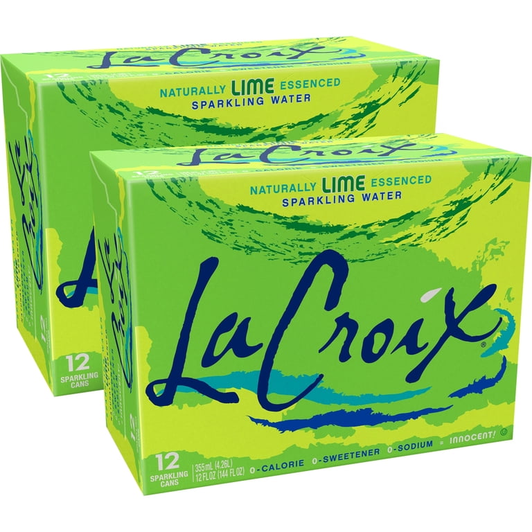 LaCroix, Sparkling Water, Lime 12 oz, 2/12pk, Natural Flavored