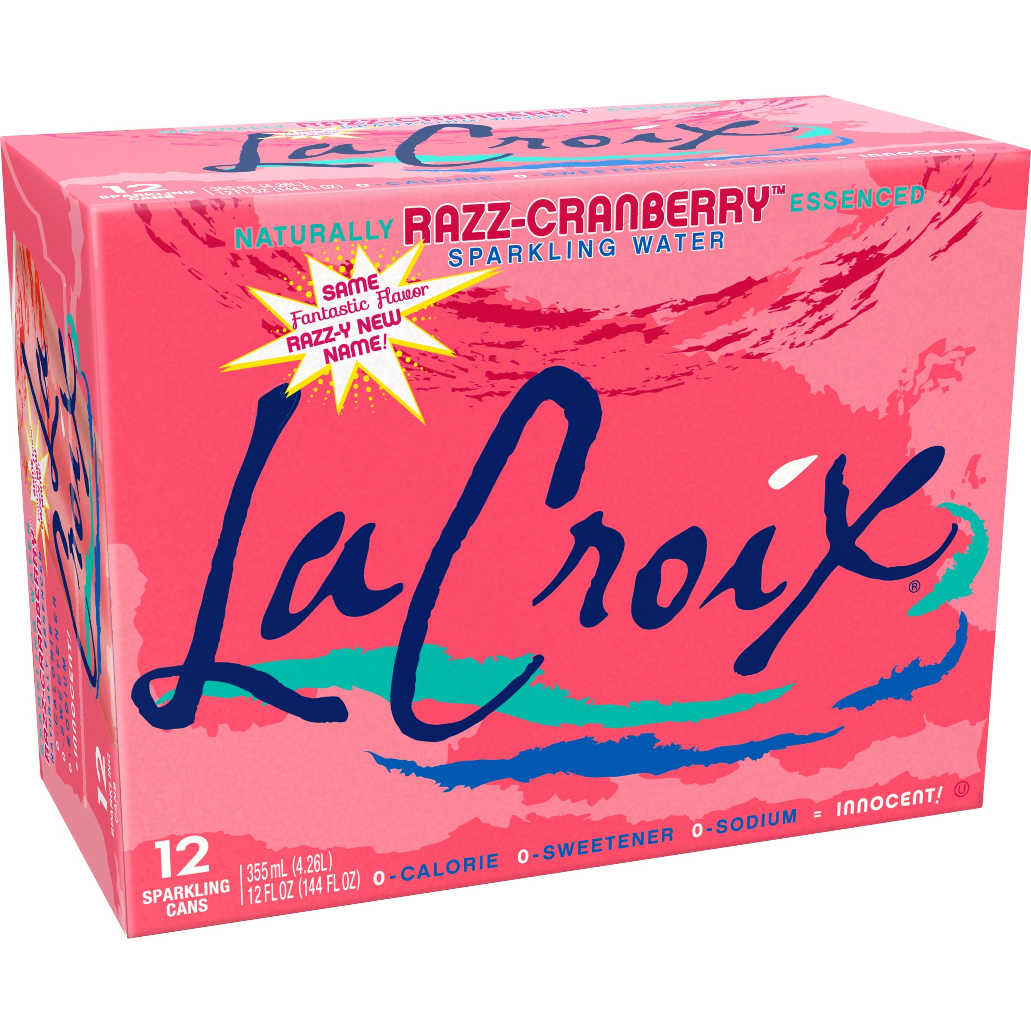 LaCroix Sparkling Water, Razz-Cranberry- 12pk/12 fl oz - Walmart.com