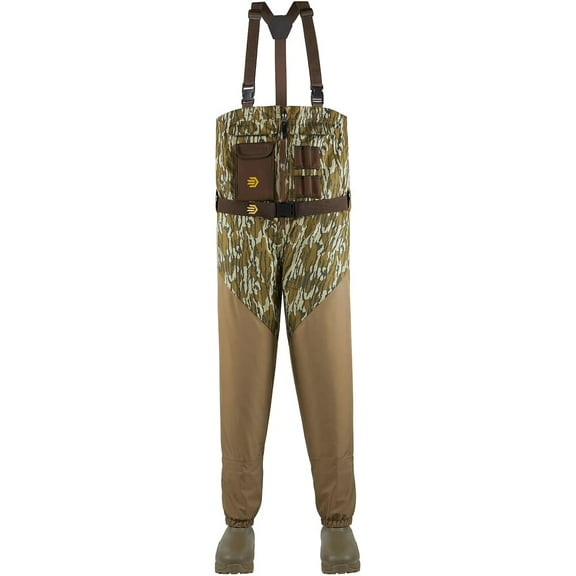 Lacrosse Alpha Agility Select Zip Chest Wader, Mossy Oak Bottomland, 1600G Thinsulate, Waterproof, Breathable Nylon, Size 9M (725363-09-M)