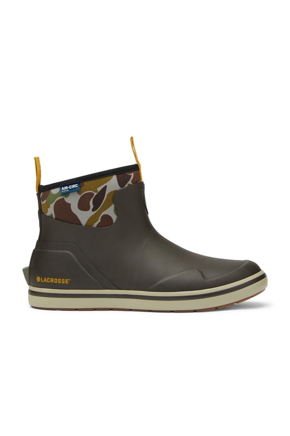 Footwear Alpha Deck Boots 6in - Men's, 10 US, Wide Width, Black Olive/Camo, 10