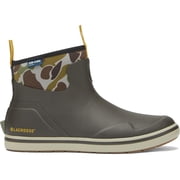 LaCrosse Mens Alpha 6" Waterproof Deck Boots Rubber Black Olive/Camo 10.5 D