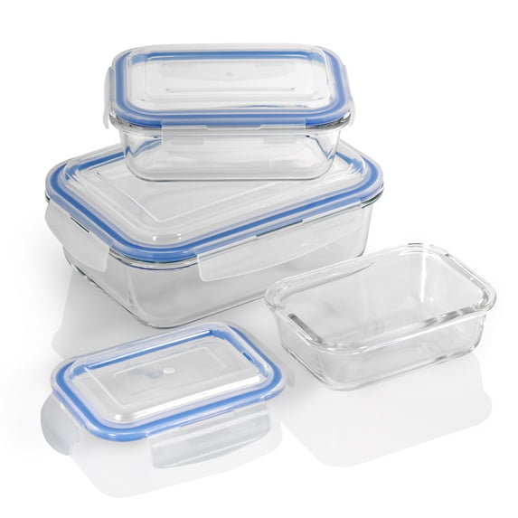 LaCuisine 6 Piece Locking, Glass Storage Container Set