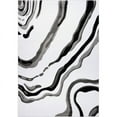 thumbnail image 1 of LaDole Rugs  Abstract Wave Pattern Modern Area Rug White Black 5'3" x 7'6"(160cm x 230cm) 5' x 8' Indoor Living Room,Patio,Bedroom Rectangle Modern &, 1 of 5