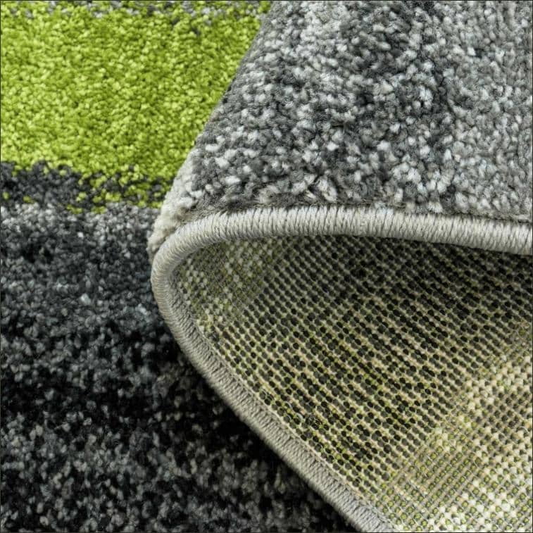 LaDole Rugs Copper Abstract Area Rug Green Black Grey 3'9