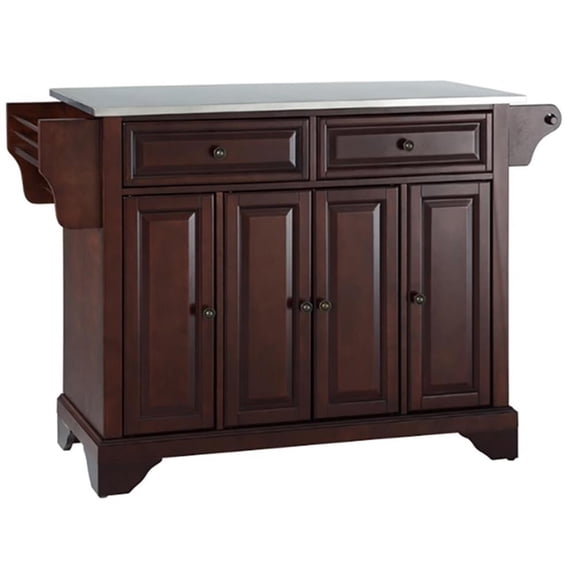 LaFayette Stainless Steel Top Kitchen Island