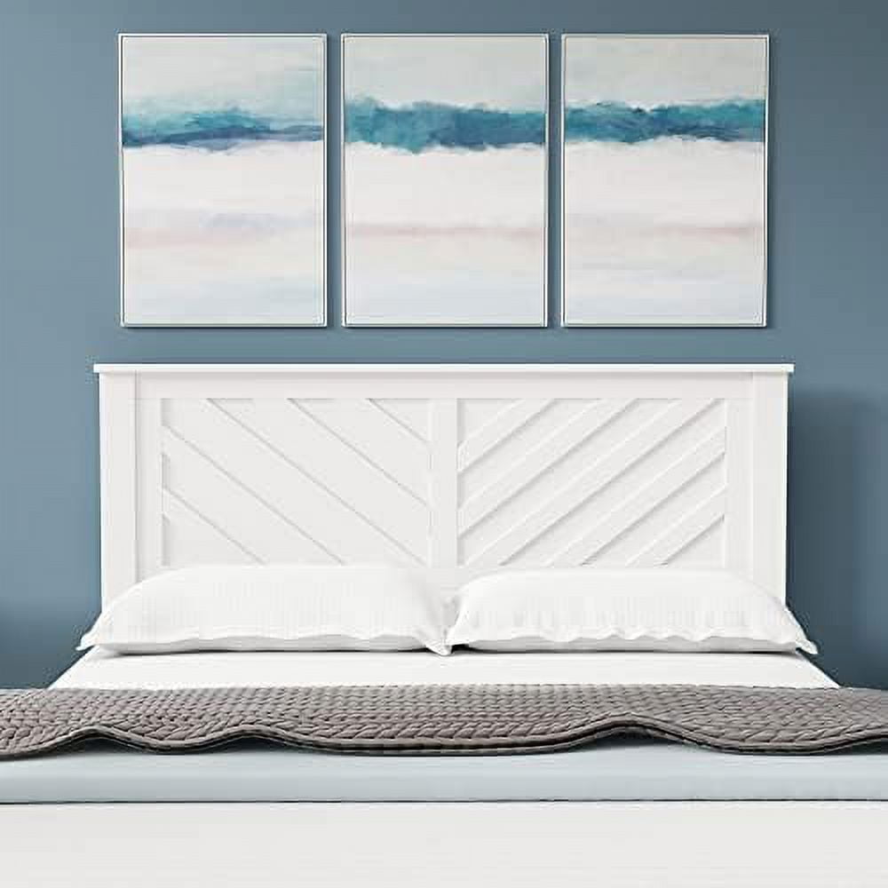 LaFerme Wood Panel Headboard in White Full Size