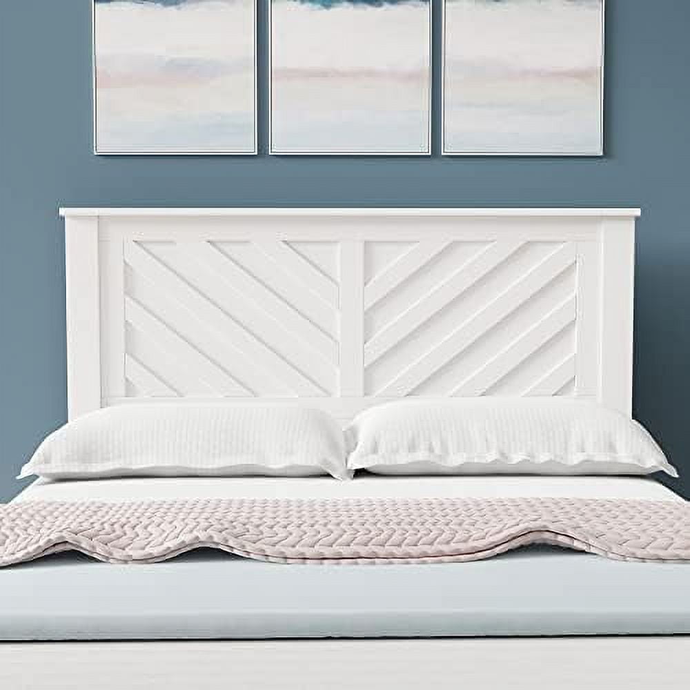 LaFerme Wood Panel Headboard in White Full Size