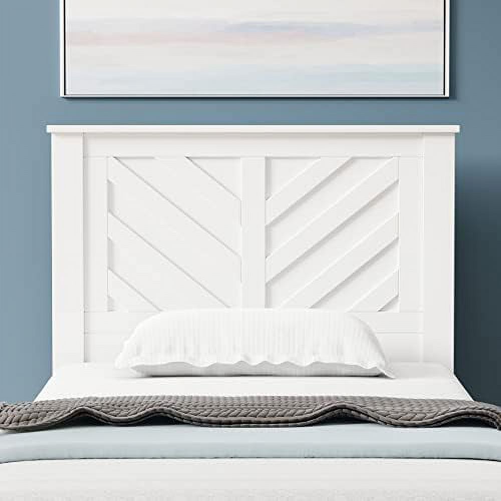 LaFerme Wood Panel Headboard in White Full Size