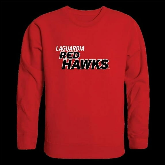 LaGuardia Community College Red Hawks Campus Crewneck Sweatshirt, Red - Medium