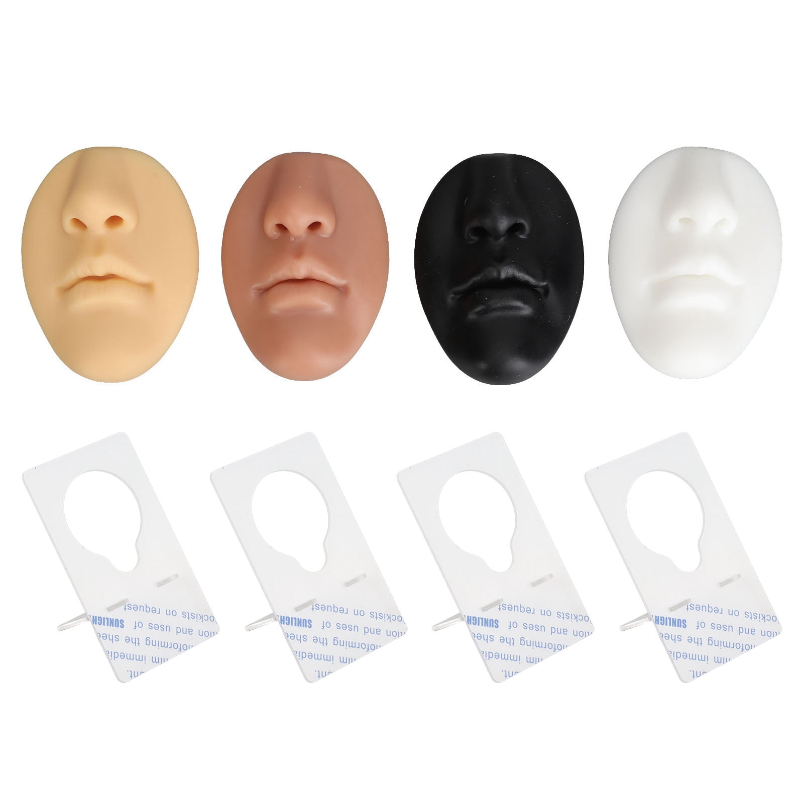 LaMaz 3D Silicone Nose Mouth Model for Piercing Jewelry Display
