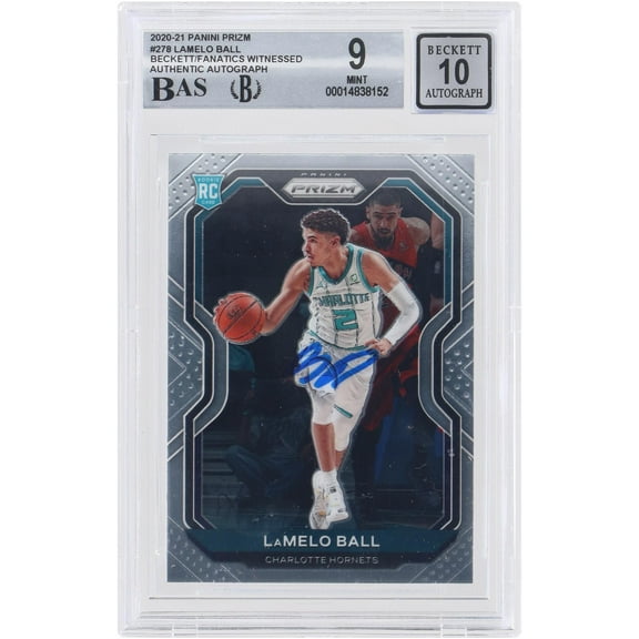 LaMelo Ball Charlotte Hornets Autographed 2020-21 Panini Prizm 2 #278 Beckett Fanatics Witnessed Authenticated 9/10 Rookie Card - Fanatics Authentic Certified