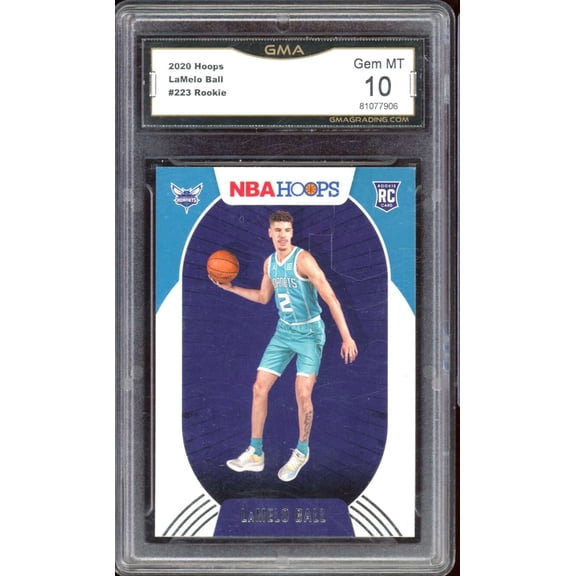 LaMelo Ball Rookie Card 2020-21 Hoops #223 GMA 10