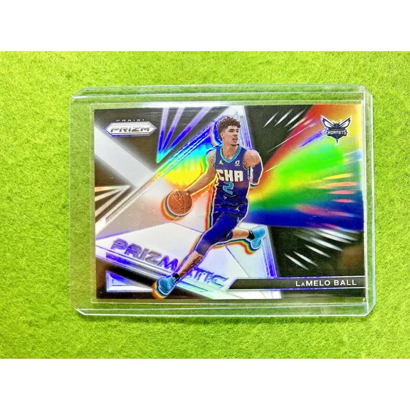 LaMelo Ball SILVER PRIZM PRIZMATIC CARD JERSEY #1 HORNETS 2021 Panini Prizm Card