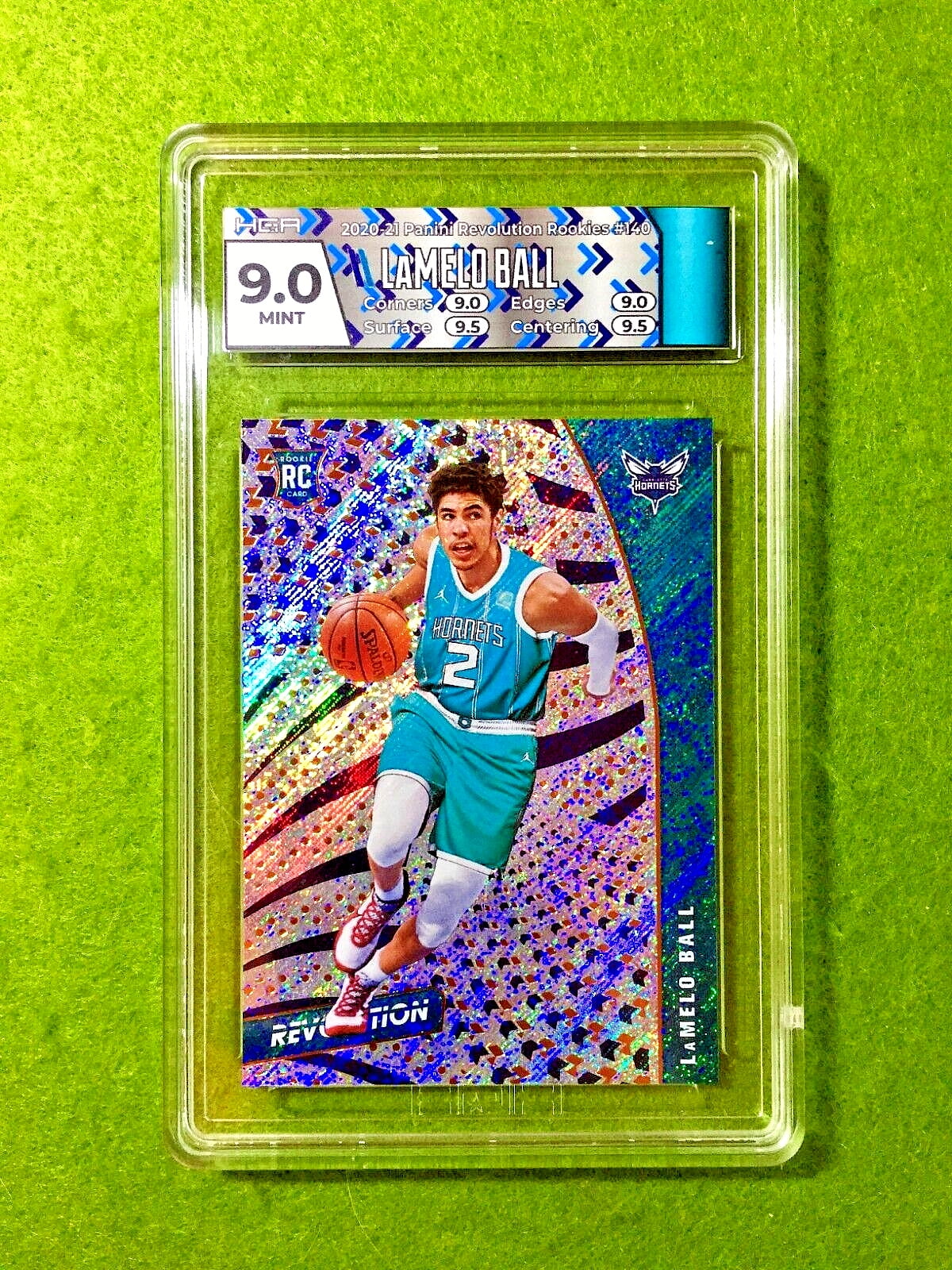 LaMelo Ball SILVER PRIZM ROOKIE CARD GRADED 9 HGA 9.5 x2 RC 2020-21  Revolution - Walmart.com