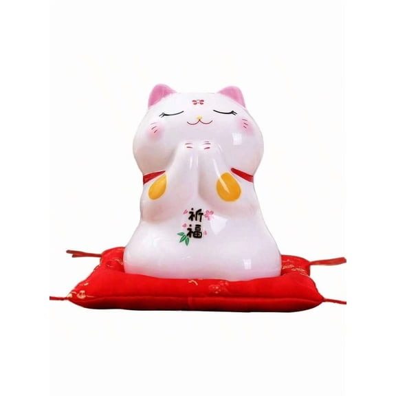 LaMiiii Set Of 3 Mini Japanese Ceramic Maneki Neko Lucky Fortune Cat Figurines Waving Fortune Decor Ornaments For Home Decor Gifts For Mom Girlfriend