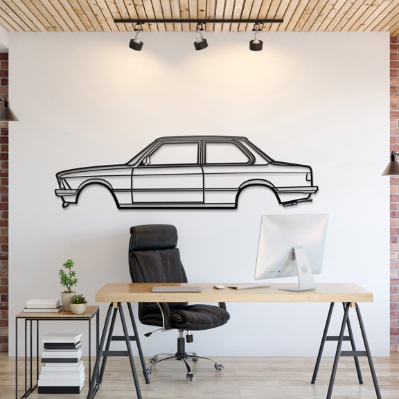 LaModaHome 1981 E21 Metal Silhouette Wall Art