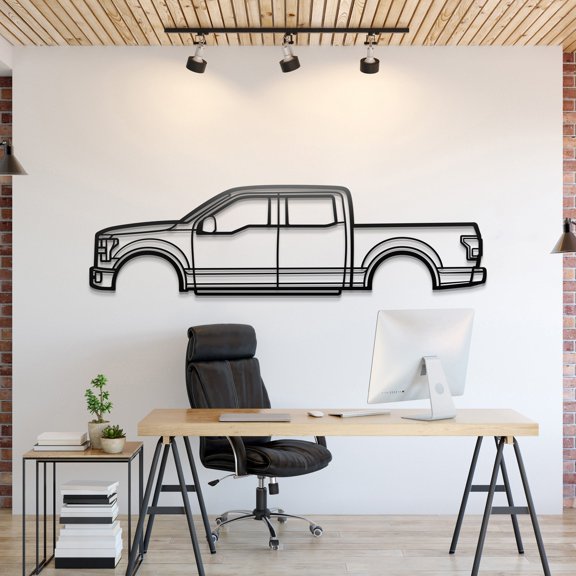 LaModaHome 2015 F-150 13th Gen Metal Silhouette Wall Art