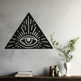 thumbnail image 1 of LaModaHome All-Seeing Eye Metal Wall Art, Illuminati Triangle Symbol, Esoteric Mystical Decor, Eclectic Home Decoration - Unique Handmade ArtworkHome Decoration Gift -31.5"x40.9"/80x104cm, 1 of 5