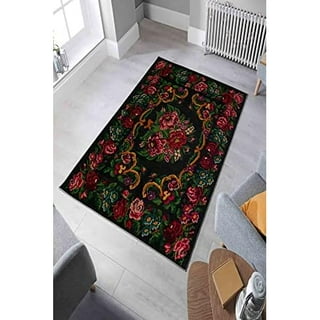  Hand Hooked Area Rug - Stain Resistant, Plush/Soft