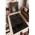 thumbnail image 1 of LaModaHome Area Rug Non-Slip - Black Vintage Soft Machine Washable Bedroom Rugs Indoor Outdoor Bathroom Mat Kids Child Stain Resistant Living Room Kitchen Carpet 4.7 x 7.3 ft, 1 of 5