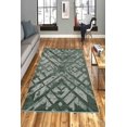 thumbnail image 1 of LaModaHome Area Rug Non-Slip - Green Geometric Soft Machine Washable Bedroom Rugs Indoor Outdoor Bathroom Mat Kids Child Stain Resistant Living Room Kitchen Carpet 5.3 x 7.6 ft (223), 1 of 5