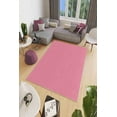 thumbnail image 1 of LaModaHome Area Rug Non-Slip - Pink Pink thin, washable Soft Machine Washable Bedroom Rugs Indoor Outdoor Bathroom Mat Kids Child Stain Resistant Living Room Kitchen Carpet 4 x 5.9 ft, 1 of 5
