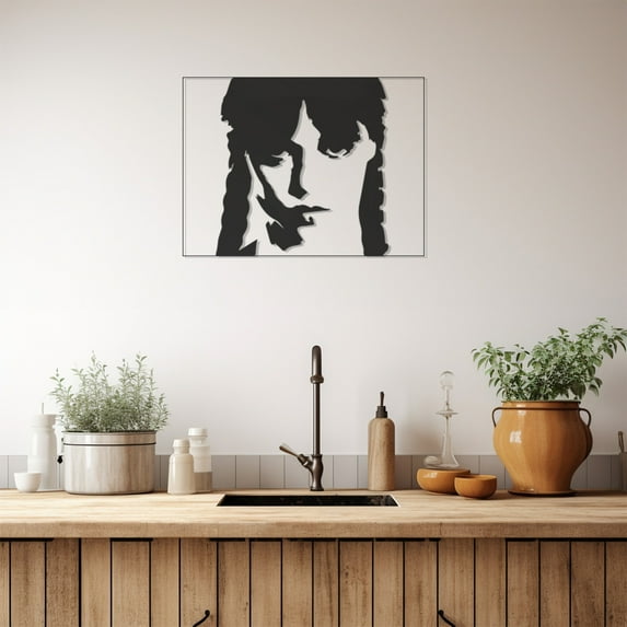 LaModaHome Exclusive Addams Portait Metal Wall Art Decor – Durable & Artistic Metal Wall Art for Home and Office Decor, Perfect for Any Interior Design Aesthetic