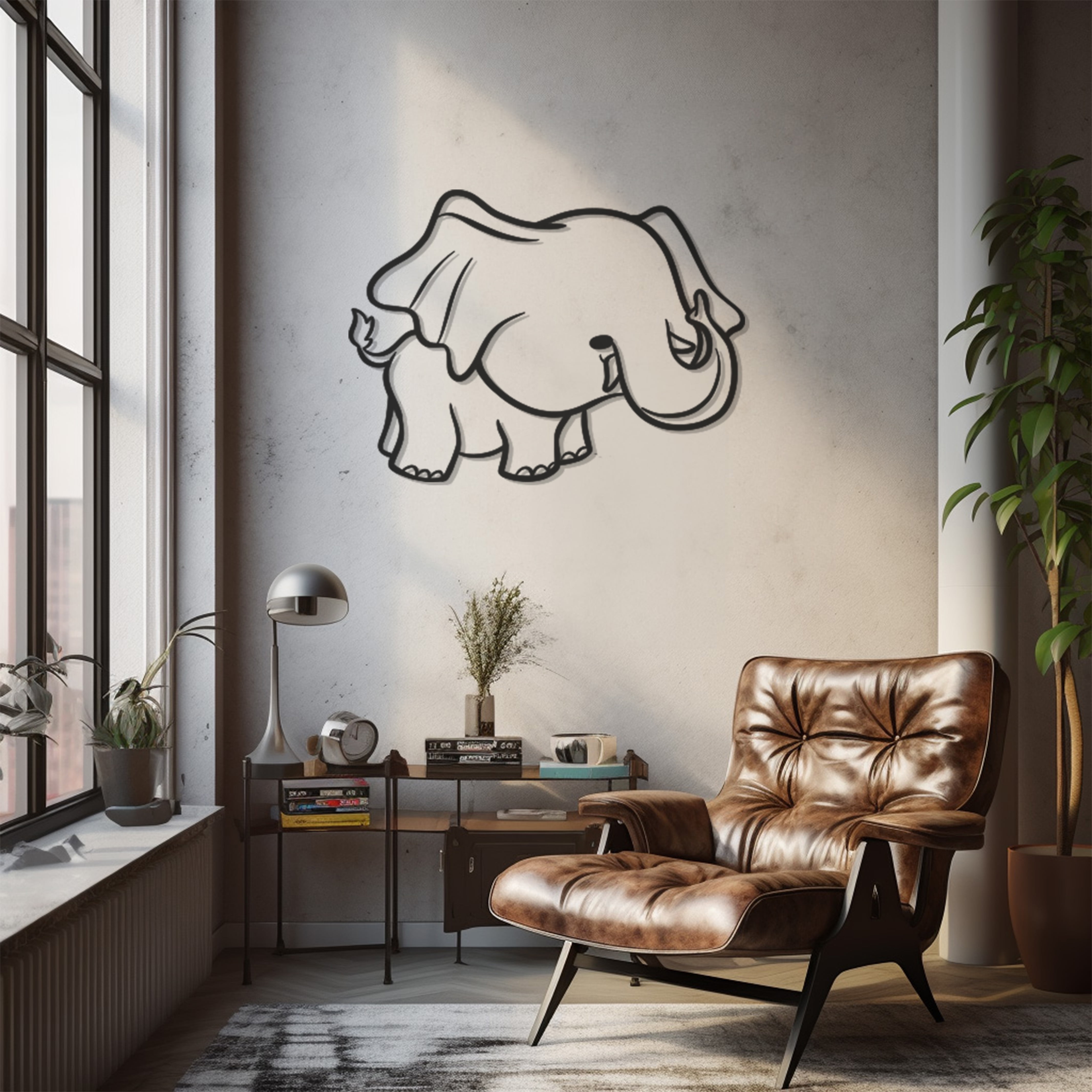 LaModaHome Exclusive Baby Elephant Object Metal Wall Art – Durable ...
