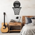 thumbnail image 1 of LaModaHome Exclusive Basketball Hoop With 24 Written On It In Memory Of Kobe Bryant – Durable & Artistic Metal Wall Art for Home and Office Decor, Perfect for Any Interior Design Aesthetic, 1 of 1