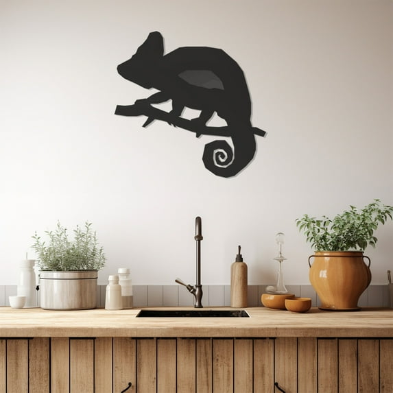 LaModaHome Exclusive Chameleon Metal Wall Art – Durable & Artistic Metal Wall Art for Home and Office Decor, Perfect for Any Interior Design Aesthetic