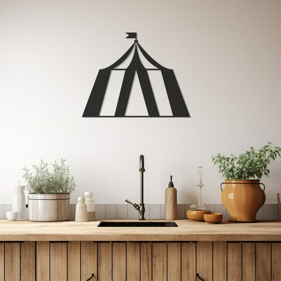 LaModaHome Exclusive Circus Tent Metal Wall Art – Durable & Artistic Metal Wall Art for Home and Office Decor, Perfect for Any Interior Design Aesthetic