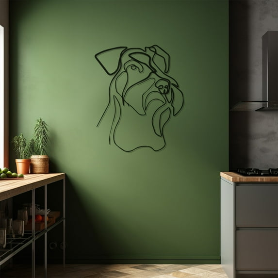 LaModaHome Exclusive Dog Line Art Metal Wall Art Decor – Durable & Artistic Metal Wall Art for Home and Office Decor, Perfect for Any Interior Design Aesthetic