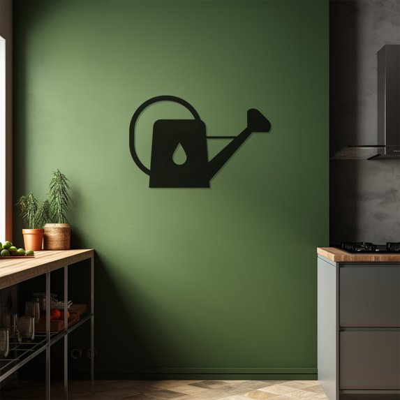 LaModaHome Exclusive Flower Watering Can Metal Wall Art – Durable & Artistic Metal Wall Art for Home and Office Decor, Perfect for Any Interior Design Aesthetic