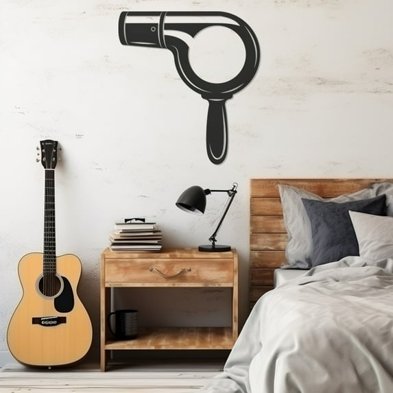 LaModaHome Exclusive Hair Dryer Metal Wall Art – Durable & Artistic Metal Wall Art for Home and Office Decor, Perfect for Any Interior Design Aesthetic