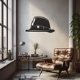 thumbnail image 1 of LaModaHome Exclusive Hat Black Metal Wall Art – Durable & Artistic Metal Wall Art for Home and Office Decor, Perfect for Any Interior Design Aesthetic, 1 of 1