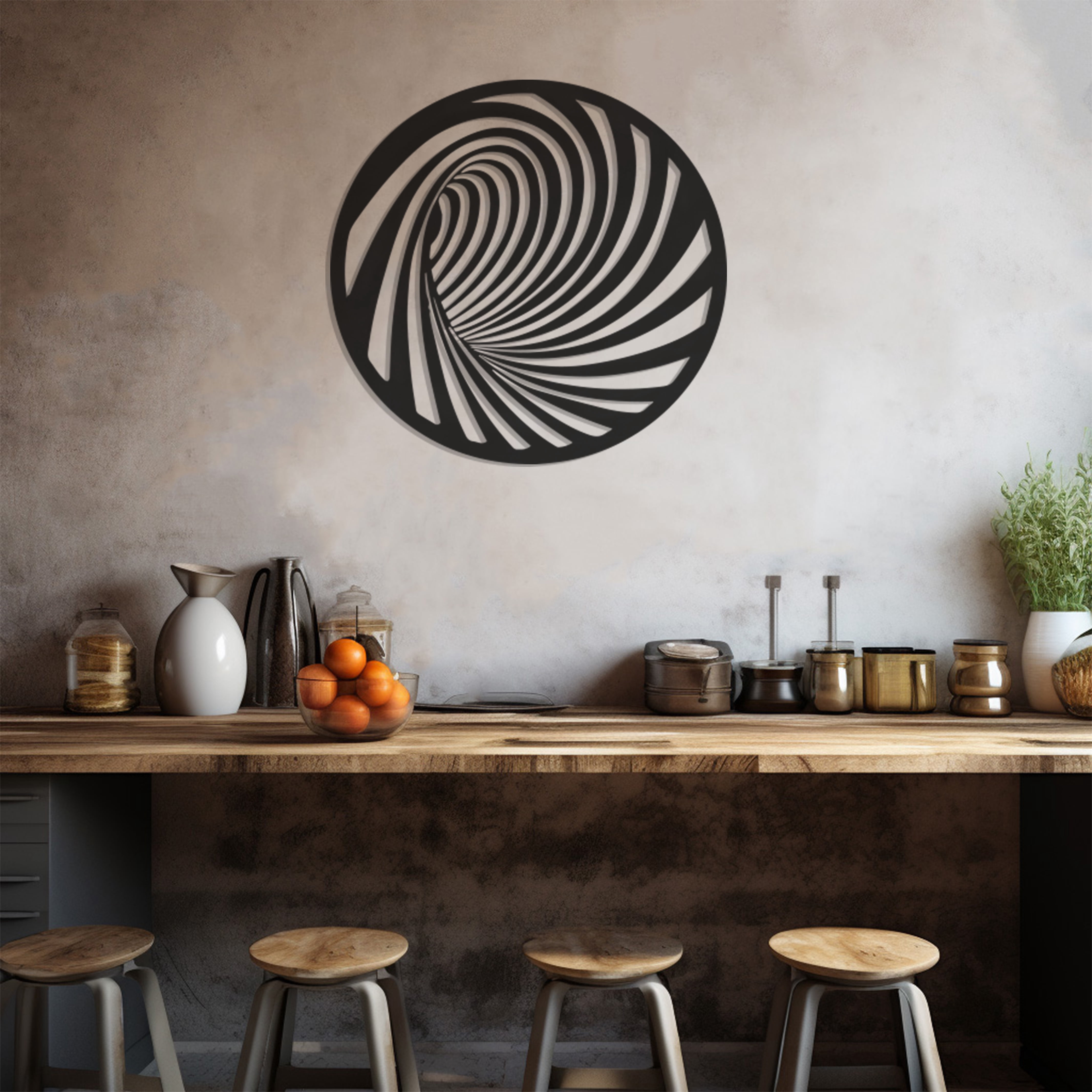 LaModaHome Exclusive Illusion Hole Metal Wall Decor – Durable ...